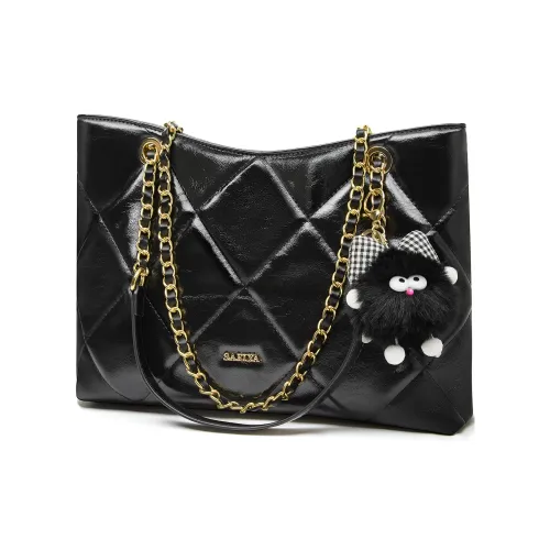 Safiya GOOD Looking Украшение Тоут Клетчатая Сумка Сумки через плечо Сумка через плечо Женская Черная
