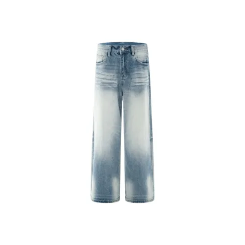 POSIYING Небесно-синий Унисекс Джинсы