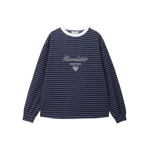 Giordano 06 Темно-синий Синий Женская T-рубашка