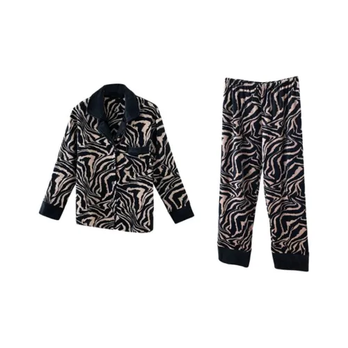 TLXT Зебра с принтом [Двойной бархат] Женские пижамные комплекты