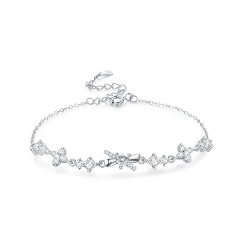 Сердце Маленький Медведь Серебряный Браслет Женские