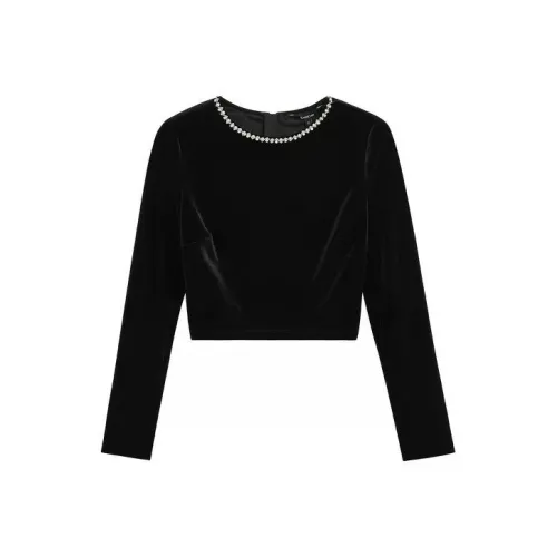 BEBE Черные Женские Шифоновые Рубашки