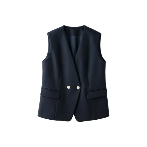 ZHEXI Темно-синий женский жилет