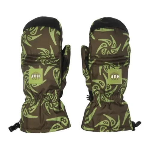 HUF совместный бренд Полиэстер Перчатки Унисекс Зеленый