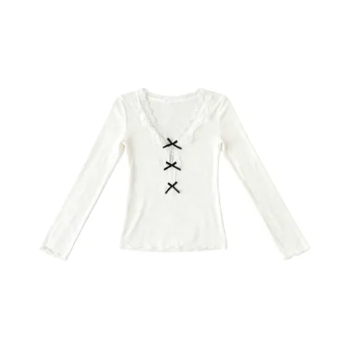 IUNOP Длинный рукав Т-рубашка Женская