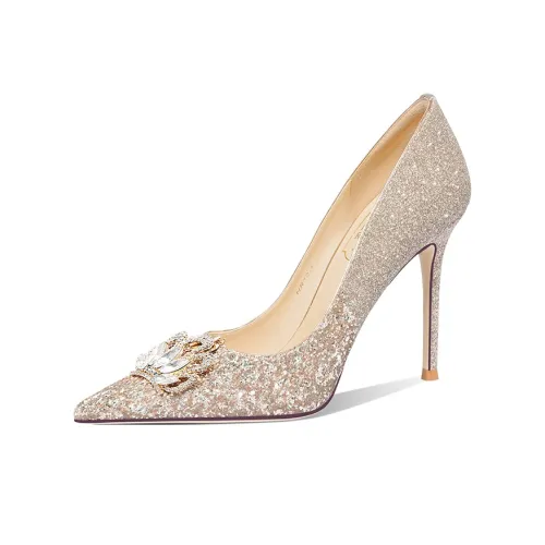 Holy Rose Узкий каблук Памятный Высокие каблуки Женские Сверкающий страз Корона