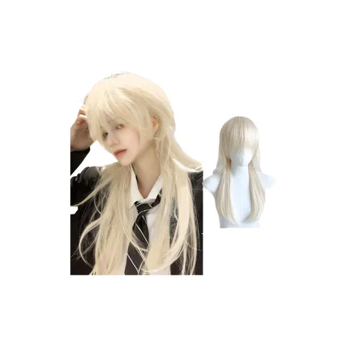 GLUNA Белый золотой Волк Ласточкин хвост Медуза Сельдь Голова Унисекс Перука Высокая температура Пряжа