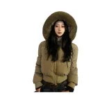 Хаки хлопковый пуховик