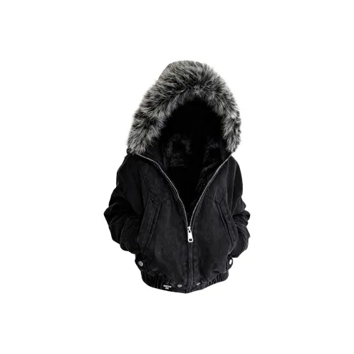 UNthemed Черный Серый Цвет Унисекс Пуховики