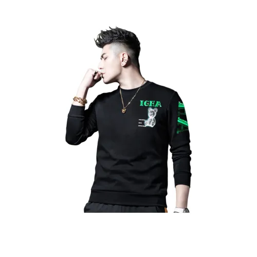 H 75 Черный Мужской Свитшот