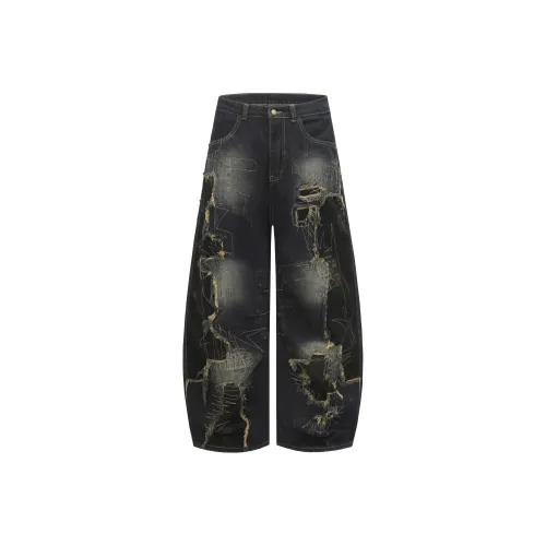 POSIYING Черные Унисекс Джинсы