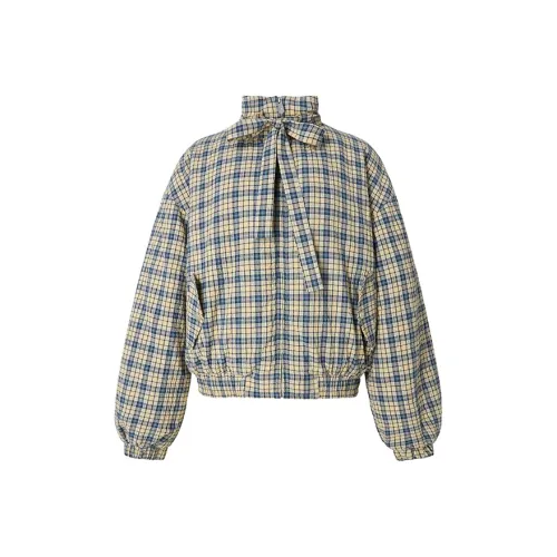 UENA Синий Check В наличии Женские пуховики