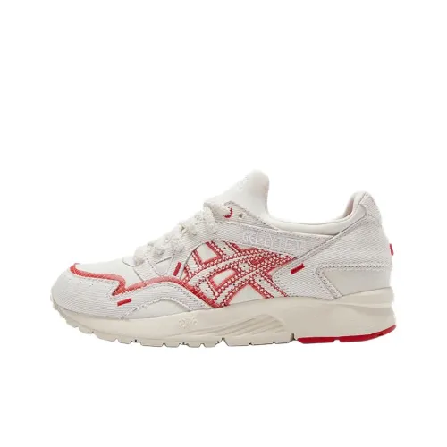 KIRSH X ASICS Gel Lyte 5 Устойчивый к истиранию Низкий Топ Повседневная Обувь Унисекс Белый Красный