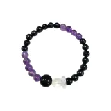 Фиолетовый браслет с ночной звездой и бусинами для мужчин