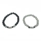 Браслет для пары "Вместе" с бусинами, дневной и ночной