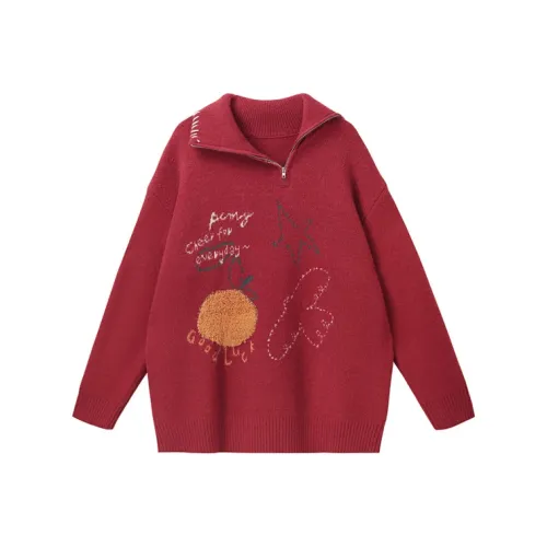 PCMY Китайский Красный Унисекс Свитера