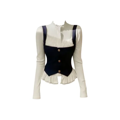 YICHAI Рубашка + Жилет Женские T-рубашки