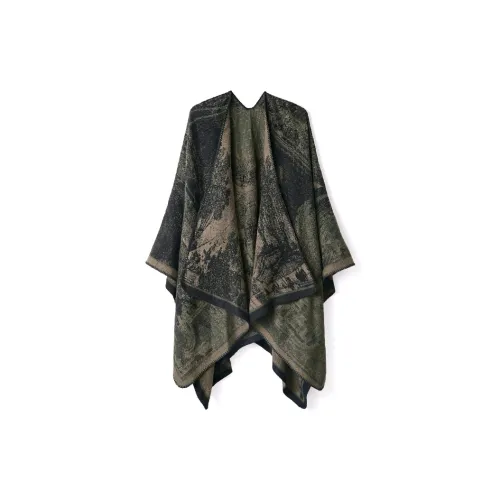 GUSKI Полиэстер Винтаж Фотография Плащ Женский Черный Коричневый Зеленый