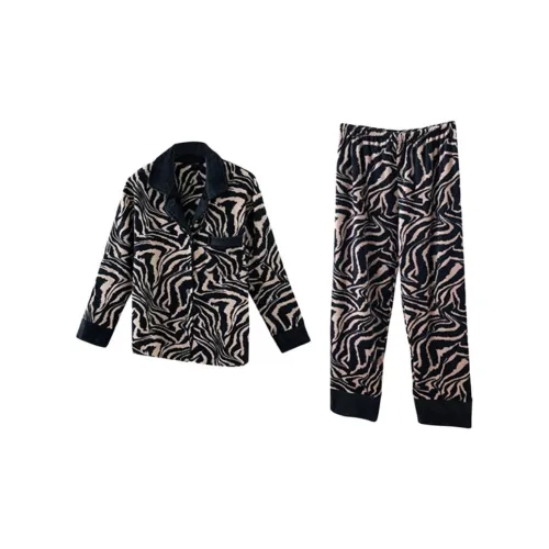 TLXT Зебра с принтом [Двойной бархат с обеих сторон] Мужской комплект пижам