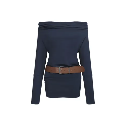 XINTATA Длинное платье с длинными рукавами женское