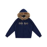 Темно-синий с флисовой подкладкой