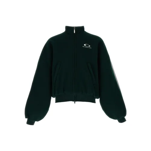 Balenciaga SS25 Loop Спорт ICON Круглый Куртки Пальто Свободный крой Унисекс Зеленый