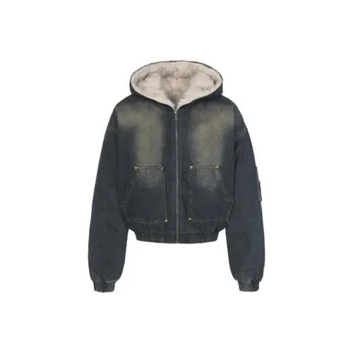 EOOVEN Винтажный синий унисекс пуховики