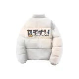 Белый Фотиния Серый (Утолщенный хлопковый пуховик)