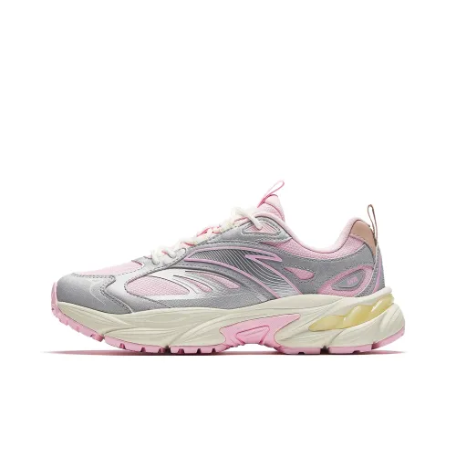 Anta Амортизация Износостойкая Повседневная Обувь Женская Серебряный Милый Розовый