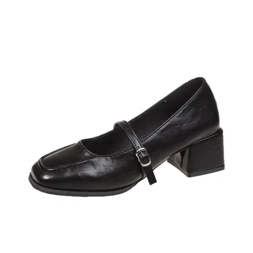 KLJK Квадратный каблук Mary Jane Женские туфли