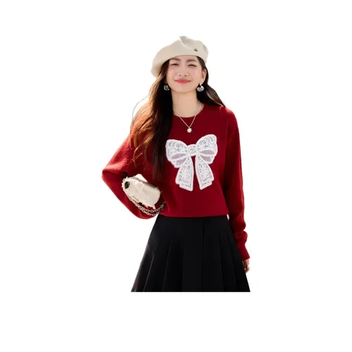 WICK BUEN Красный Женский Трикотаж