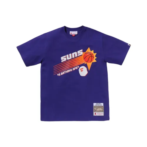 A BATHING APE Mitchell Ness X NBA Collaboration Phoenix Suns Fw25 T-Shirt Мужской