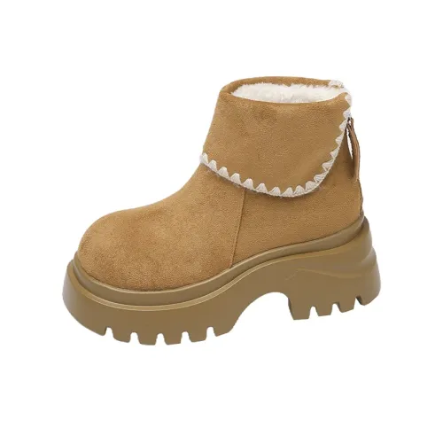 QINBU С флисовой подкладкой Мартинсы Термический Увеличение Высоты Устойчивый к Износу Водонепроницаемый