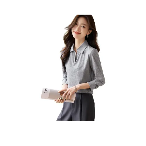 Mo Han Yi Mei Рубашка Женская Светло-Серый