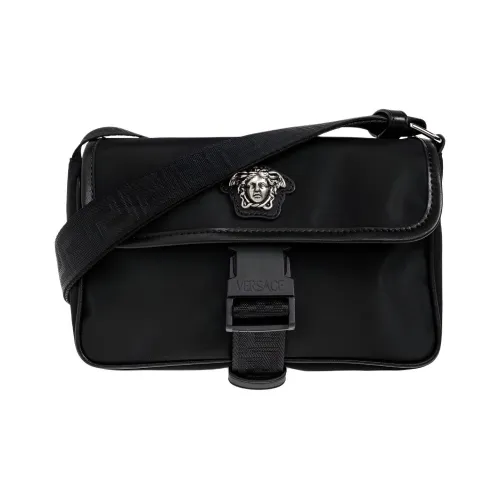 VERSACE La Medusa Полиамид Сумка через плечо Мини Мужская Черная