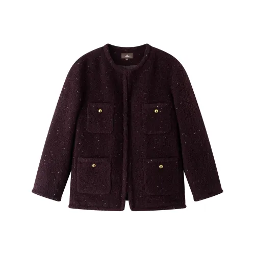 INSUN Женское короткое пальто бордового цвета