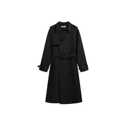 XINTATA Черный с ремнем Женская тренч-костюм
