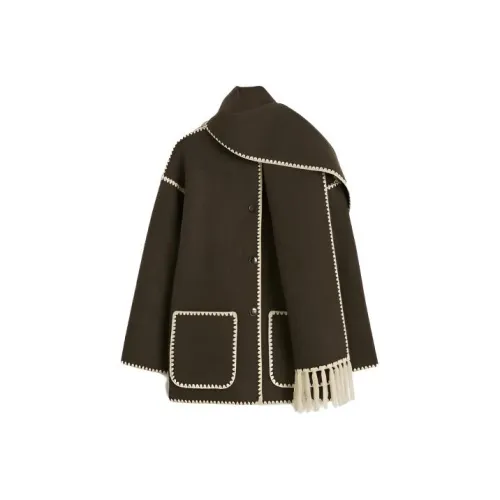 TOTEME FW23 Пальто Женское Chocolates Смешанный цвет