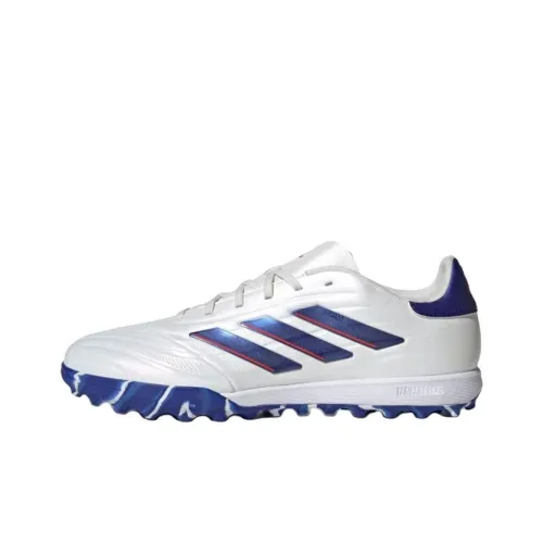 Adidas COPA PURE 2 Artificial Grass Indoor Slip-Resistant Abrasion-Resistant Football Cleats Unisex White Blue Red