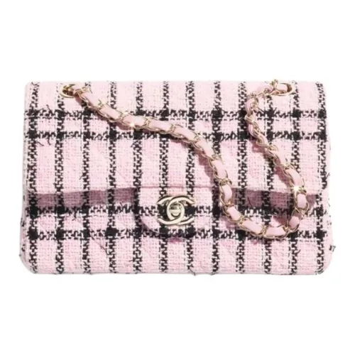 Chanel Твидовая сумка сумка через плечо маленькая женская розовая