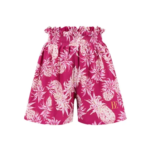 BALNEAIRE Фуксия Ананас Женские Пляжные Шорты