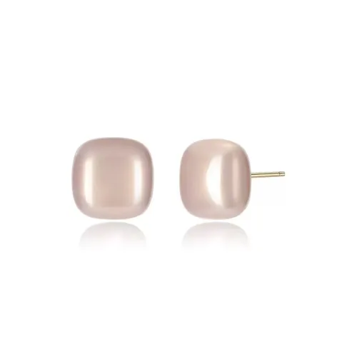 ZWU Shell Pearl Stud Earrings Women's