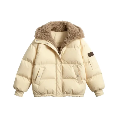 SDN by41 Хаки и Коричневый Женские Пуховики