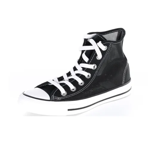 Converse Chuck Taylor All Star See High Thru Аbrasion Resistant Дышащий Высокий Топ Кеды Женские Черный