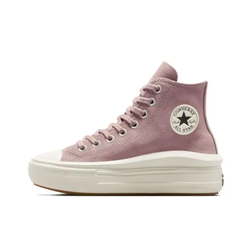 Конверс All Star Move Slip-Resistant Abrasion-Resistant High Top Скейтборд Кроссовки Женские Серый Розовый