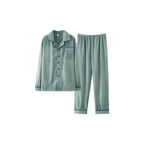 QINJING Зеленый Мужской Пижамный Комплект