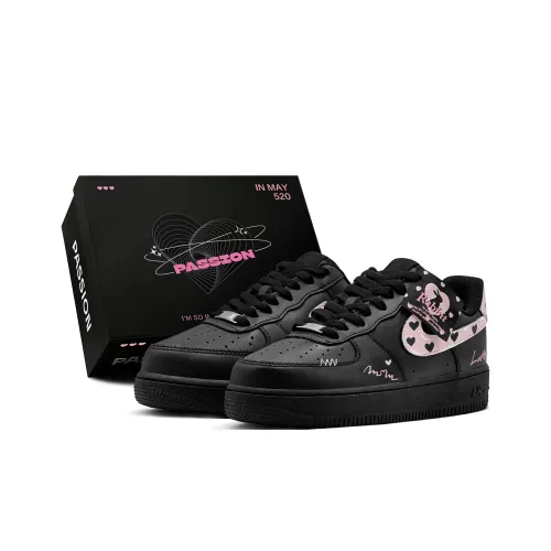 Nike Air Force 1 Скейтборд Кроссовки Низкие Черные Женские