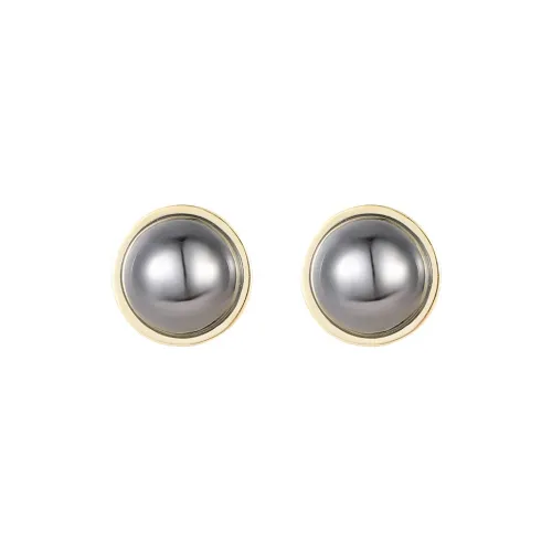 Серьги-гвоздики из фиолетового медного сплава женские