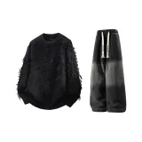 Чёрный + Чёрный Джинсы с Флисовой Подкладкой