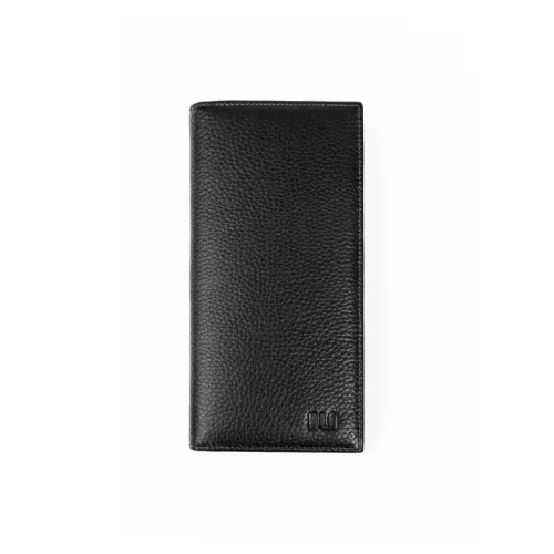 HLA Натуральная кожа с коровьей кожей Кошелек Унисекс Черный